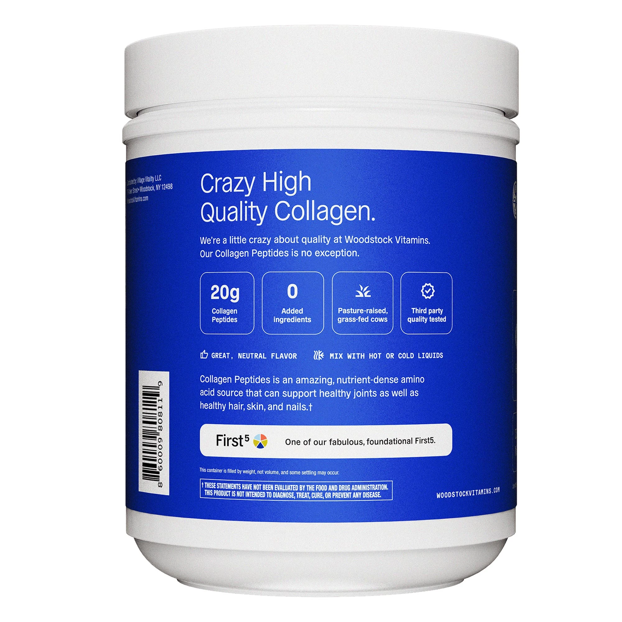 Collagen Peptides Powder Details Panel - 600g