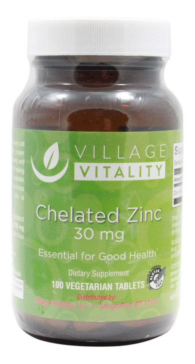 Chelated Zinc 30 mg - 100 Tablets - Front
