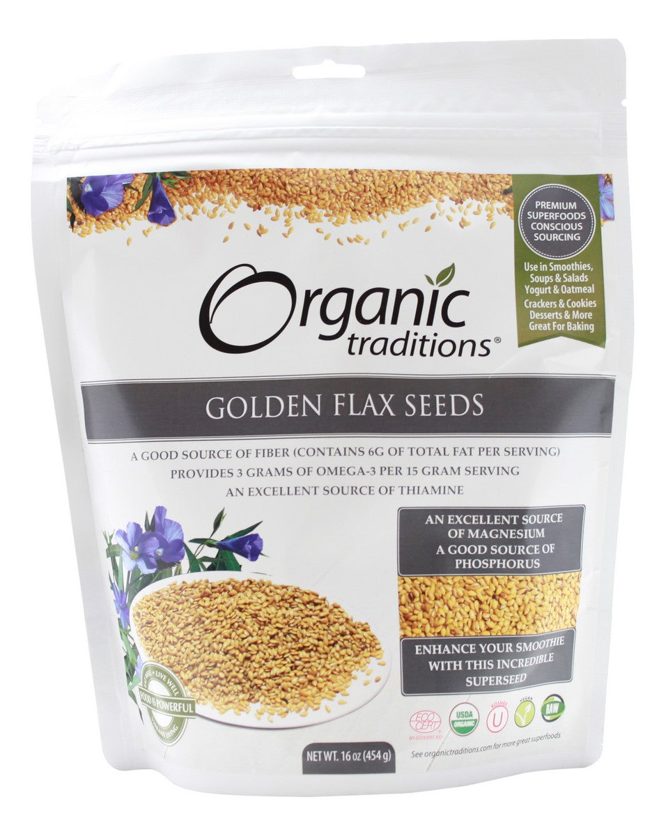 Golden Flax Seeds - 16 oz - Front