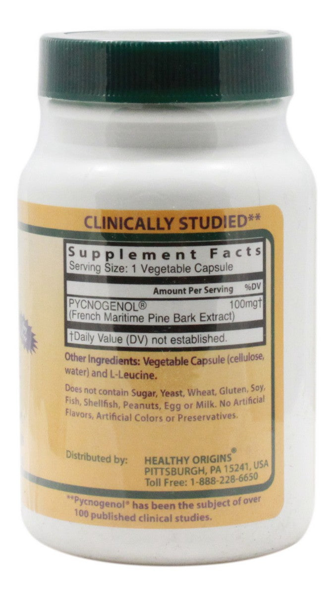 Pycnogenol 100 mg - 60 Capsules - Supplement Facts