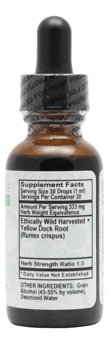 Yellow Dock - 1 oz Liquid - Supplement Facts