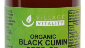 Organic Black Cumin Seed Oil - 8 oz - Front