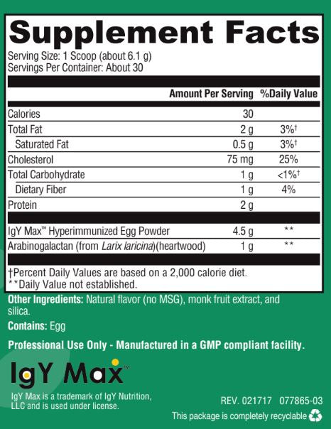 GI Immune Plus - Vanilla Flavor - 6.46 oz Powder