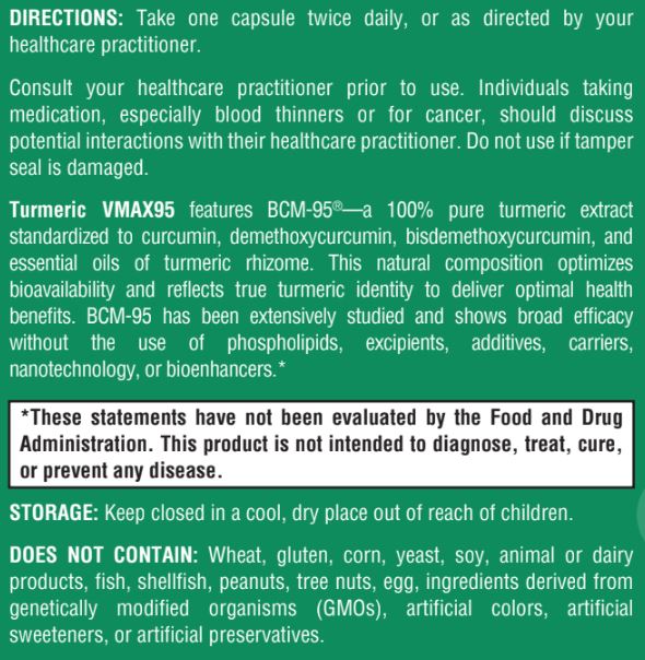 Turmeric VMAX95 - 60 Capsules