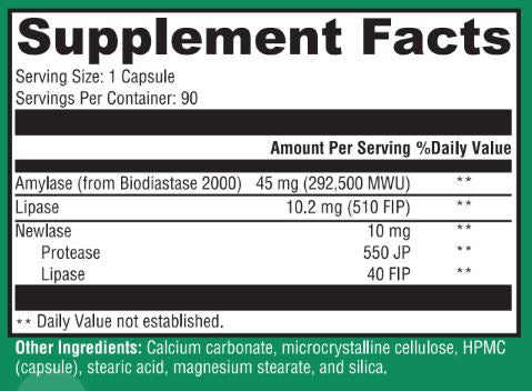 Pancreatic Enzymes - 90 capsules