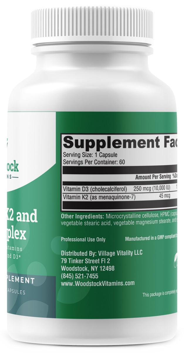 Vitamin K2 and D3 Complex - 60 Capsules