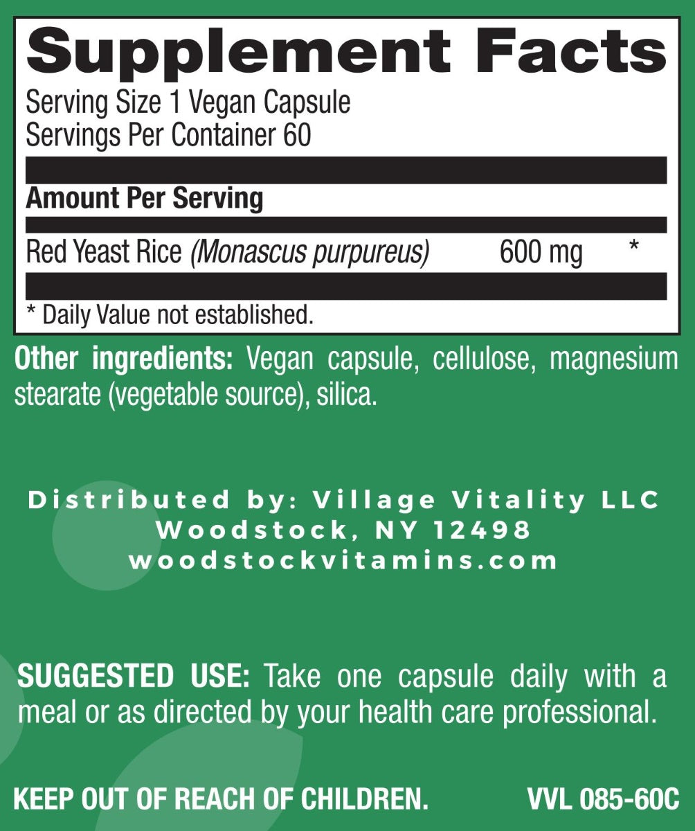 Red Yeast Rice - 60 Capsules