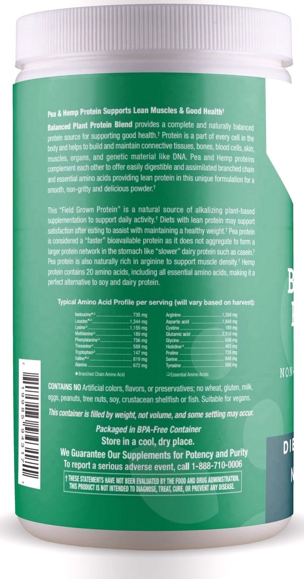 Balanced Plant Protein Blend - Natural Chocolate Flavor - 13.8 oz