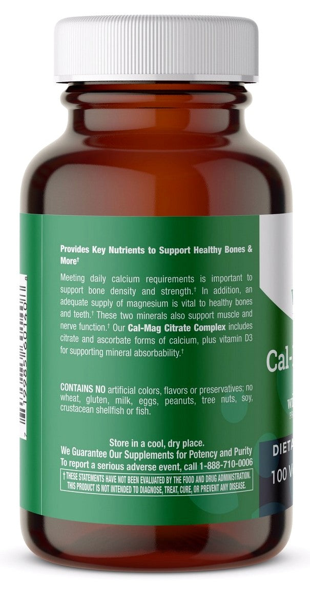 Cal-Mag Citrate Complex with Vitamin D3 - 100 Tablets