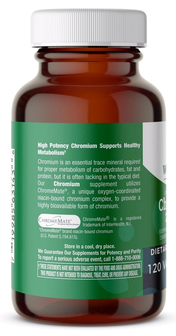 Chromium 200 mcg (Chromemate GTF) - 120 Tablets