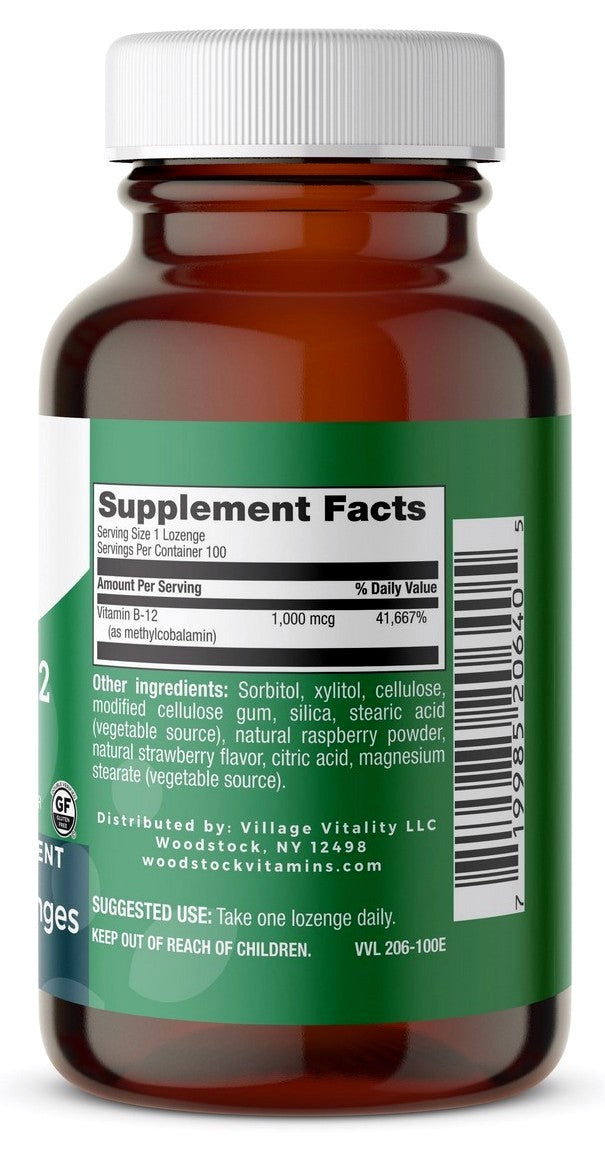 Methyl B12 1,000 mcg Natural Berry Flavor - 100 Lozenges