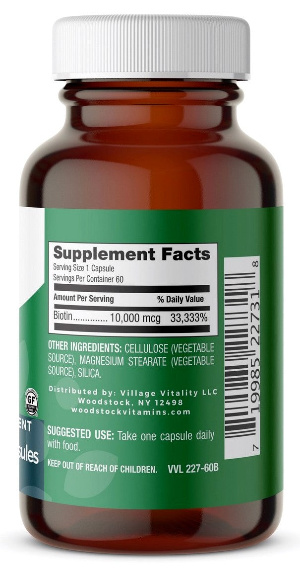 Biotin 10,000 mcg - 60 Capsules