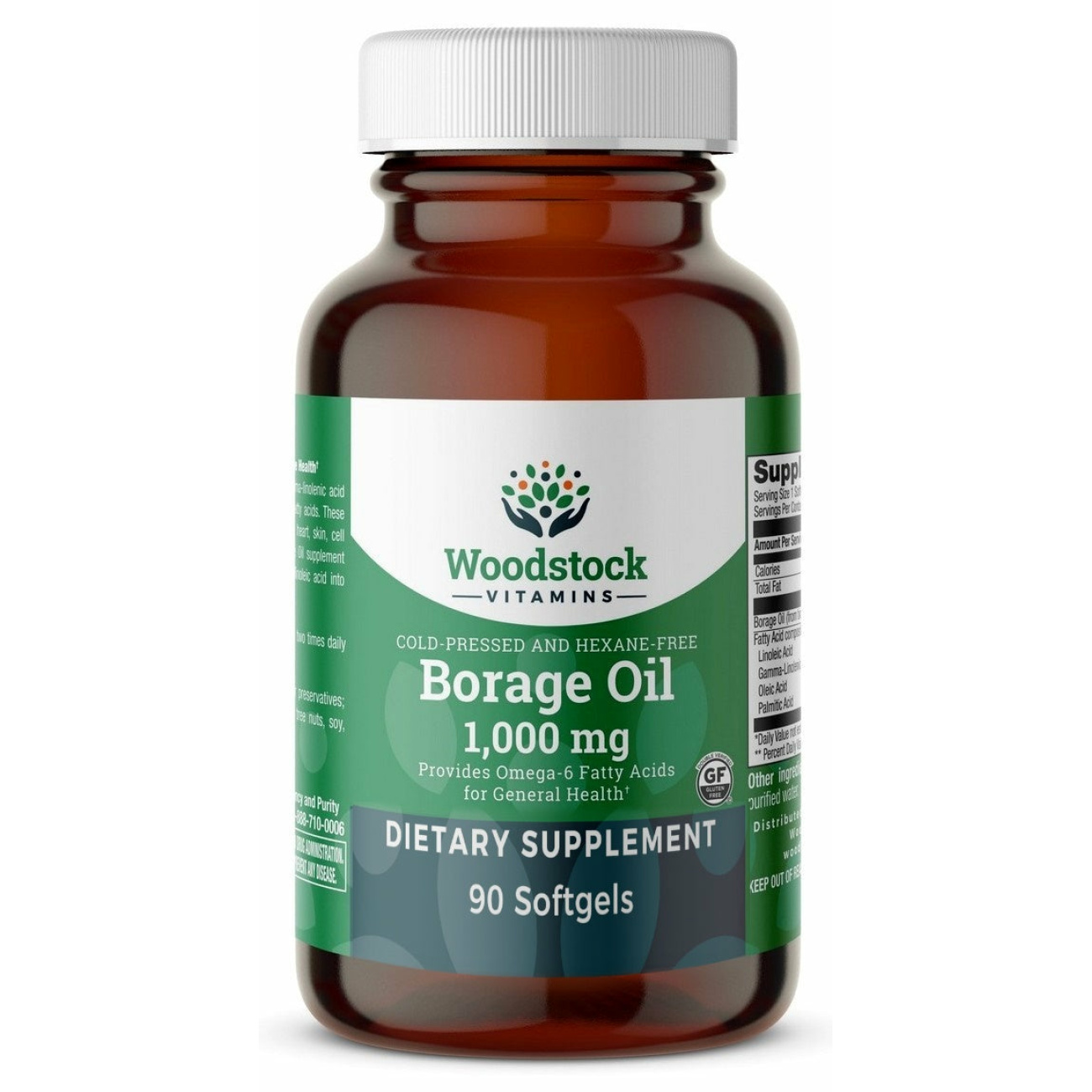 Borage Oil 1,000 mg - 90 Softgels