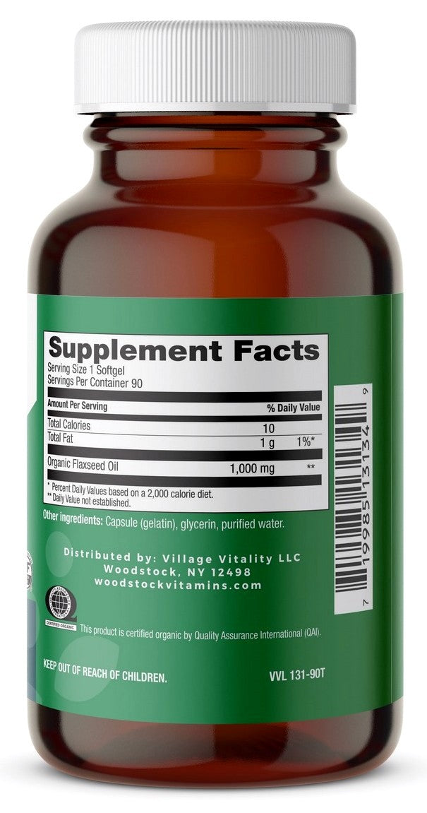 Flaxseed Oil 1,000mg - 90 Softgels