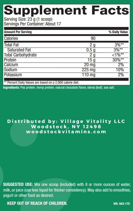 Balanced Plant Protein Blend - Natural Chocolate Flavor - 13.8 oz