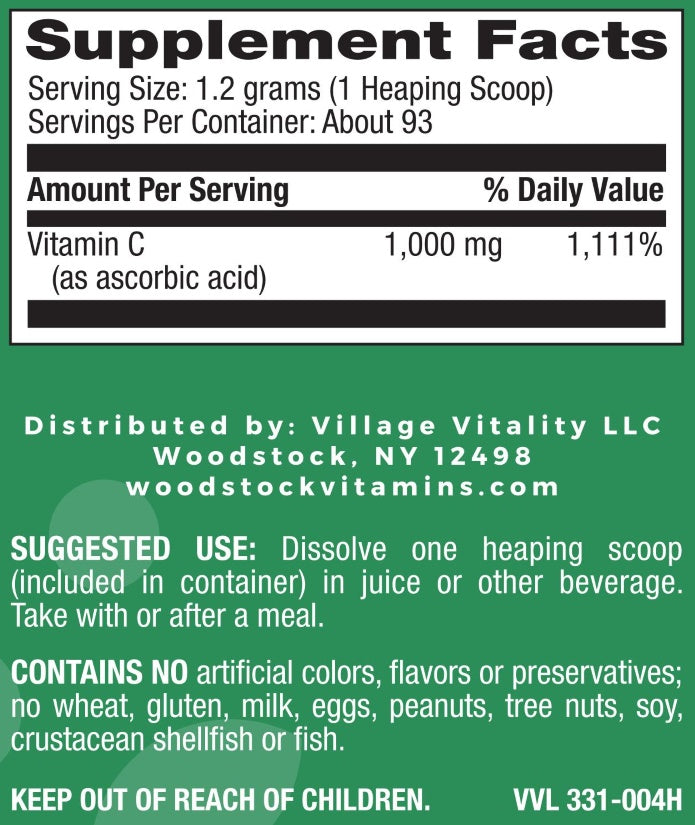 Vitamin C Crystal Powder - 4 oz Powder