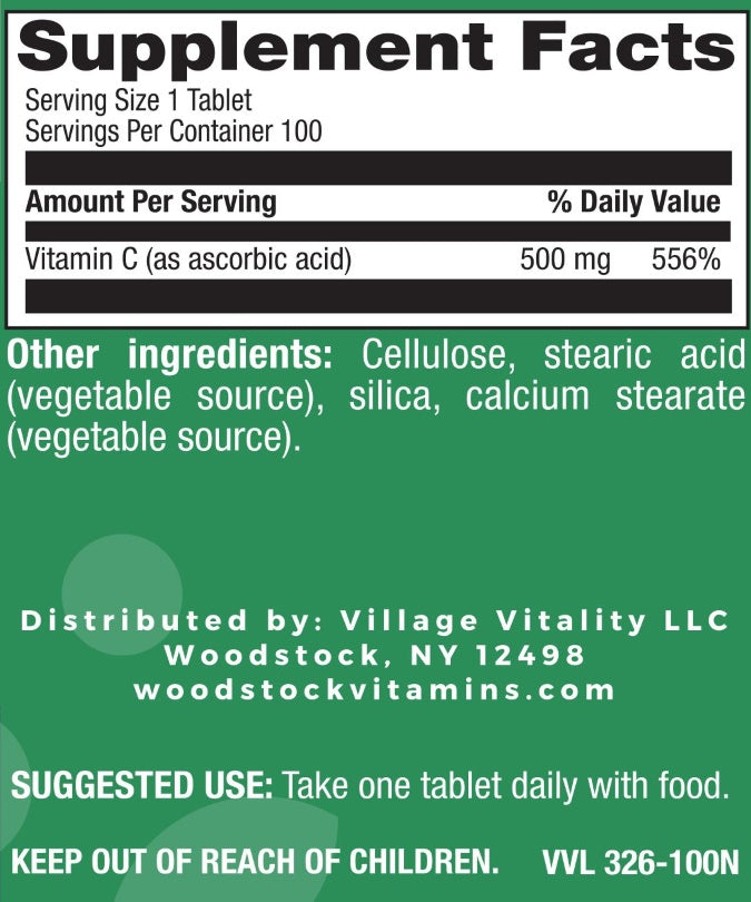 Vitamin C 500 mg - 100 Tablets