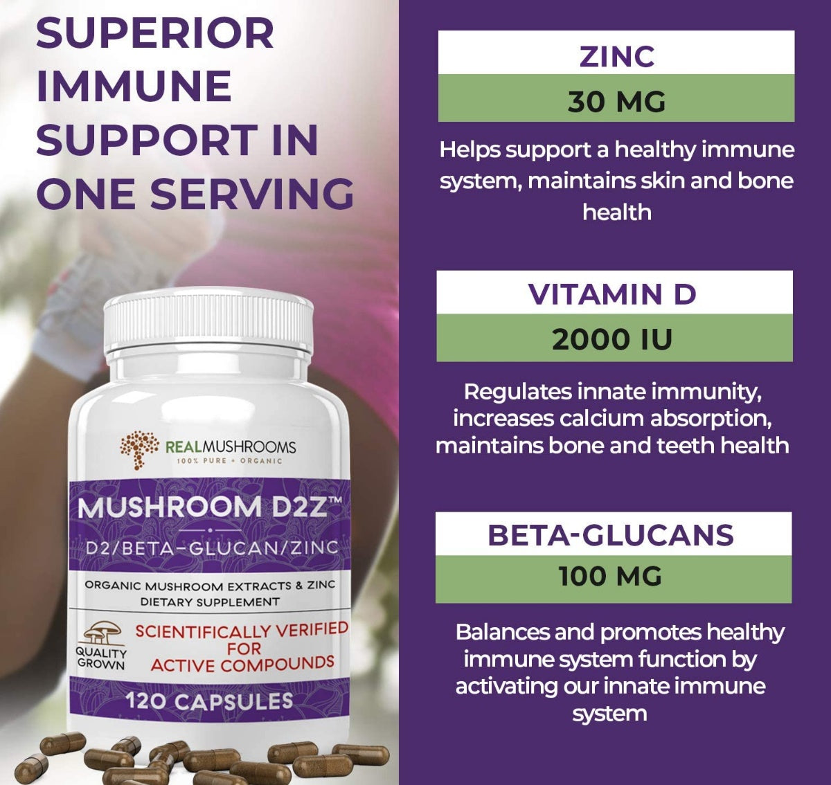 Mushroom D2Z - 120 Capsules