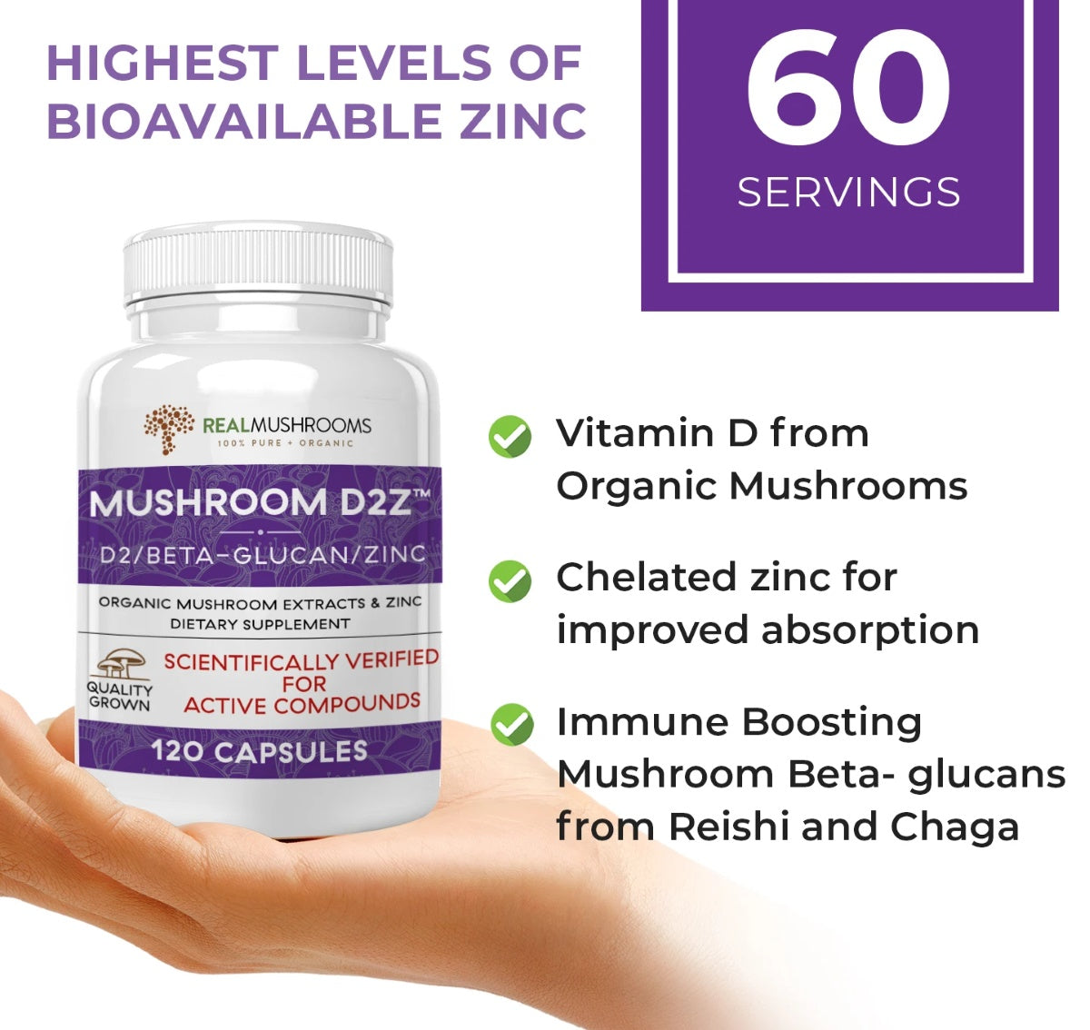 Mushroom D2Z - 120 Capsules