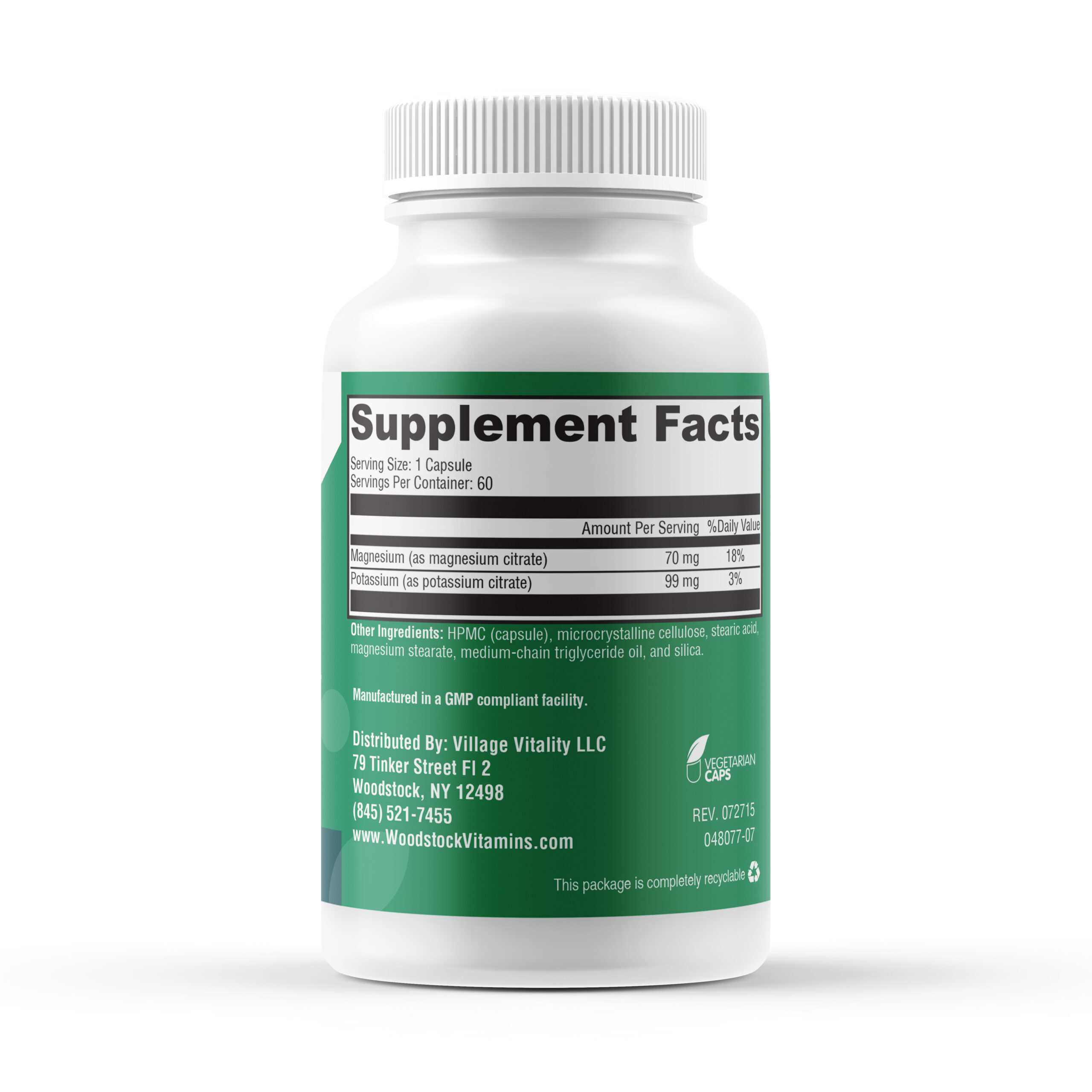 Magnesium Potassium Citrate - 60 Capsules - Image 3