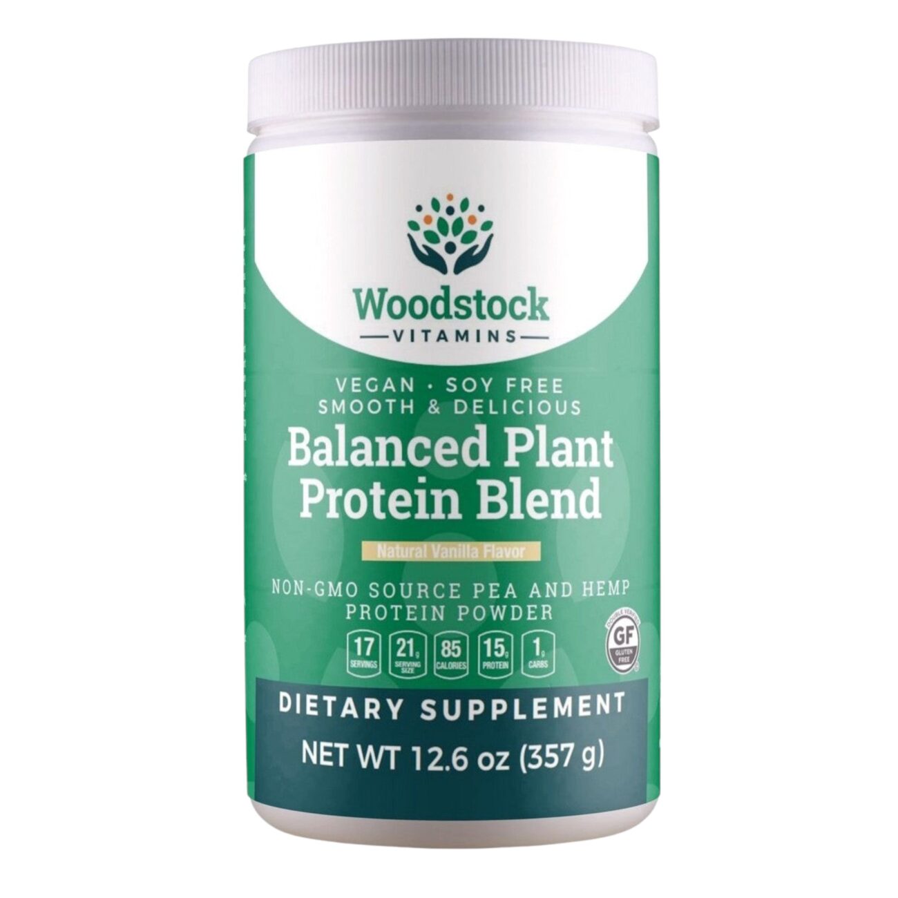 Organic Balanced Plant Protein Blend - Natural Vanilla Flavor - 13.8 oz Powder