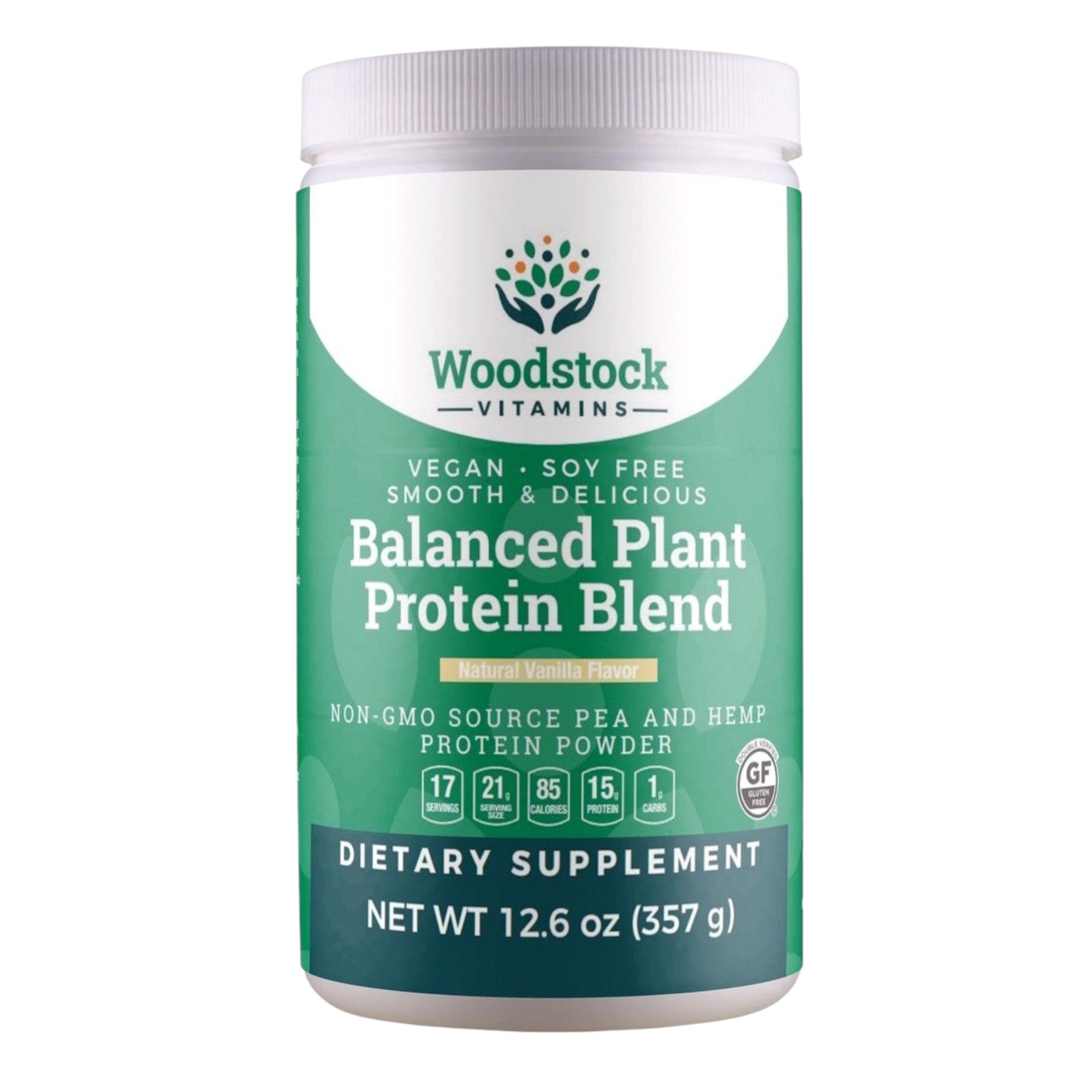 Organic Balanced Plant Protein Blend - Natural Vanilla Flavor - 13.8 oz Powder