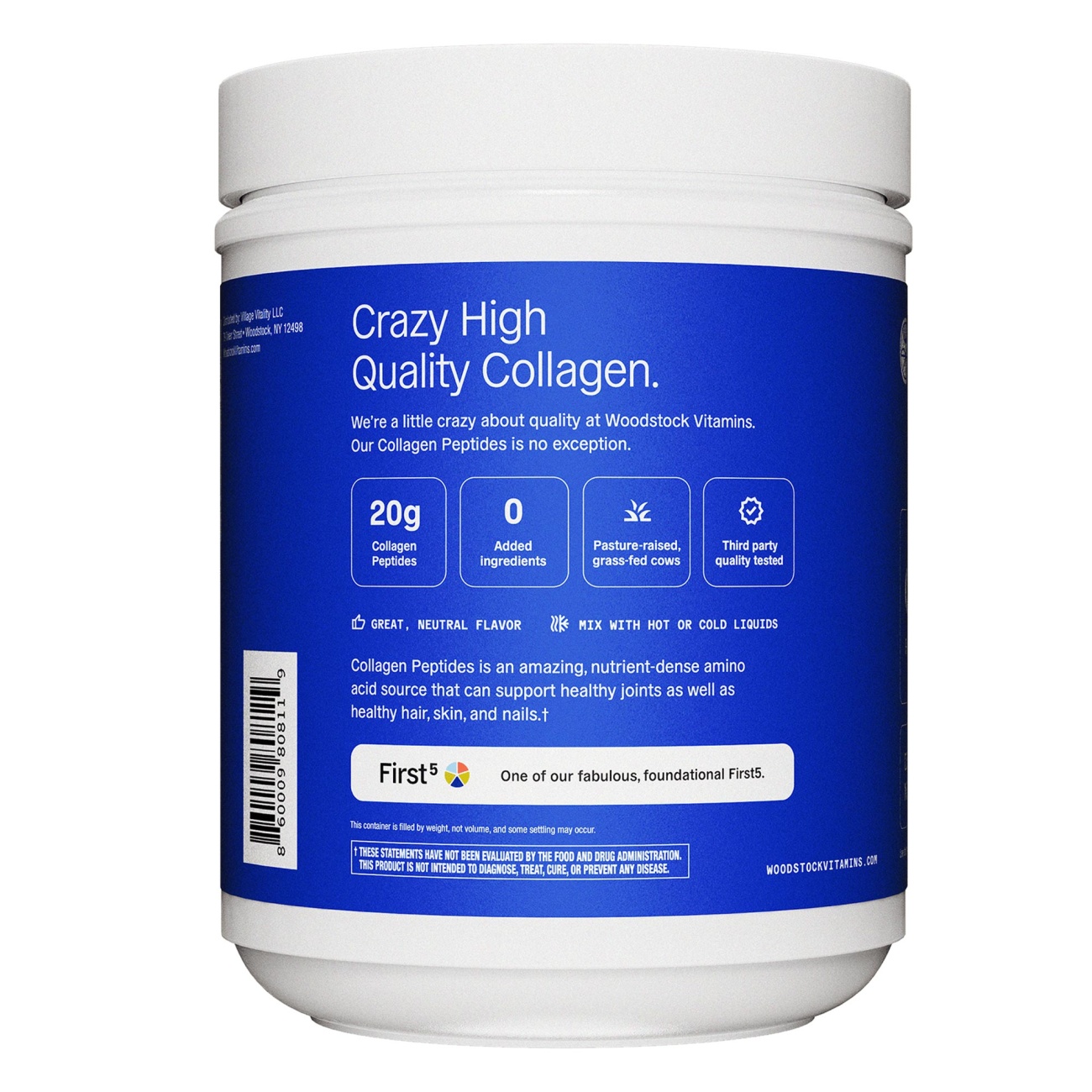 Collagen Peptides Powder Details Panel - 600g